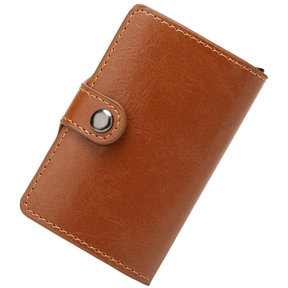 2029 Chic Card Case Wallets, Wallets Leather Gift & , 1Pcs Brown Minimalist